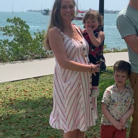 Nautical Maternity Dress - Picture 1 of 4